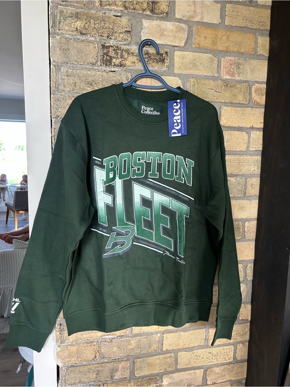 Peace Collective Boston Fleet Unisex Dark Green Crewneck Sweatshirt